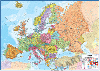 Politische Europa Karte Grossformat 164 X 119cm