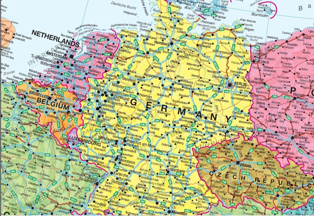 Politische Europa Karte Grossformat 164 X 119cm