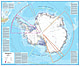 Antarktis Südpol Karte Poster - Antarktis Südpol Landkarte