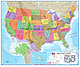 Politisk landkort over USA