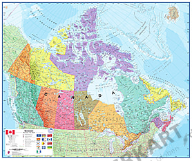 Kanada Poster - Kanada Karte kaufen - von Maps International