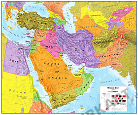Mittlerer Osten Landkarte