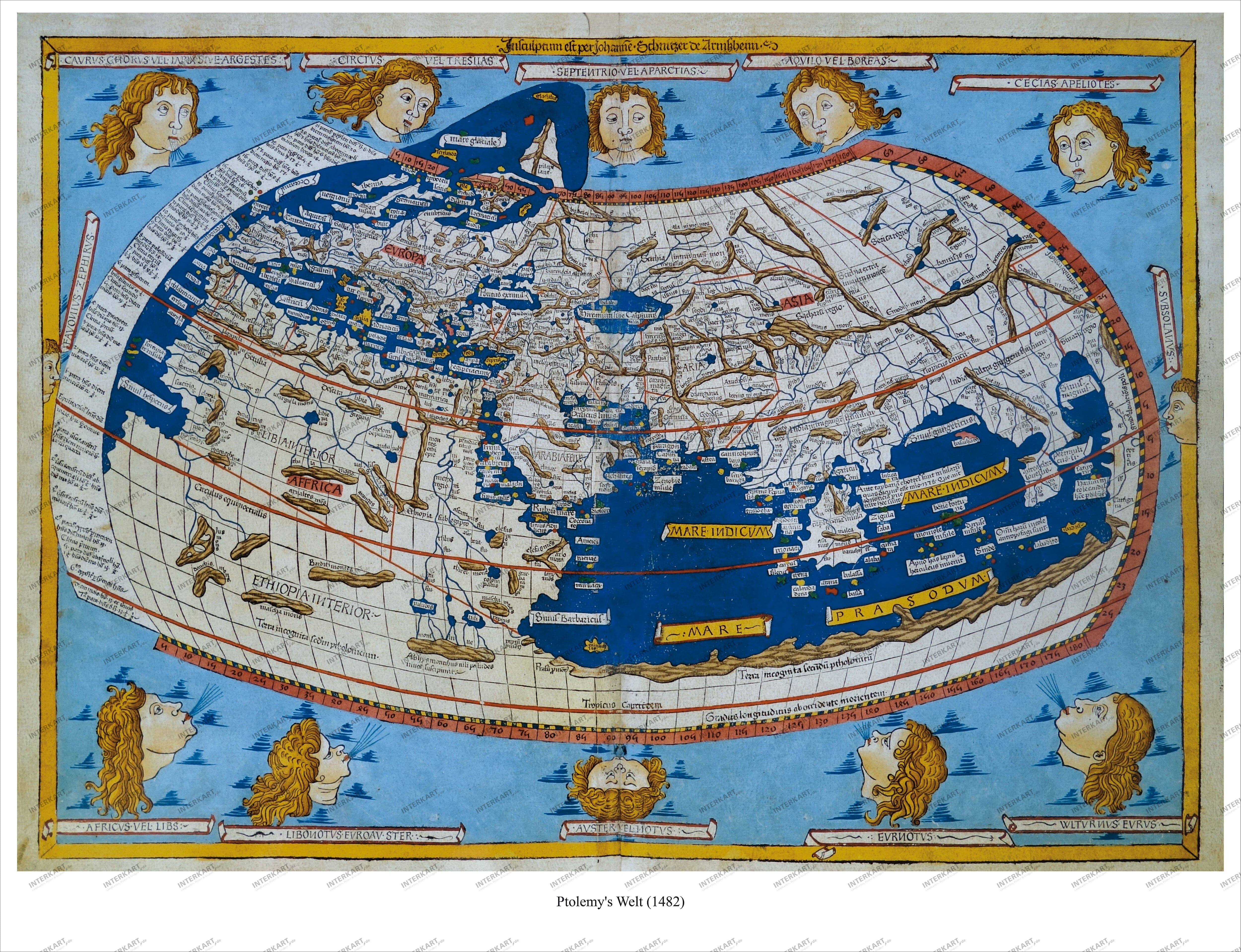 Ptolemy's Welt (1482) 71 x 56cm