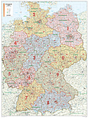 Postleitzahlenkarte Deutschland PLZ