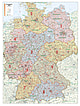 Postleitzahlenkarte Deutschland XL 1:500.000 131 x 174cm