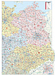 Postleitzahlenkarte Nord und Ostdeutschland 110 x 153cm