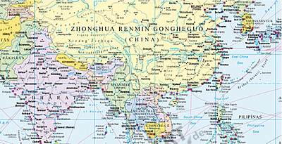 Weltkarte Politisch Mit Seehafen 1 26 Mio 138 X 90cm