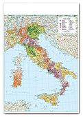 Italien Postleitzahlenkarte Poster