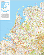 Straßenkarte der Niederlande
