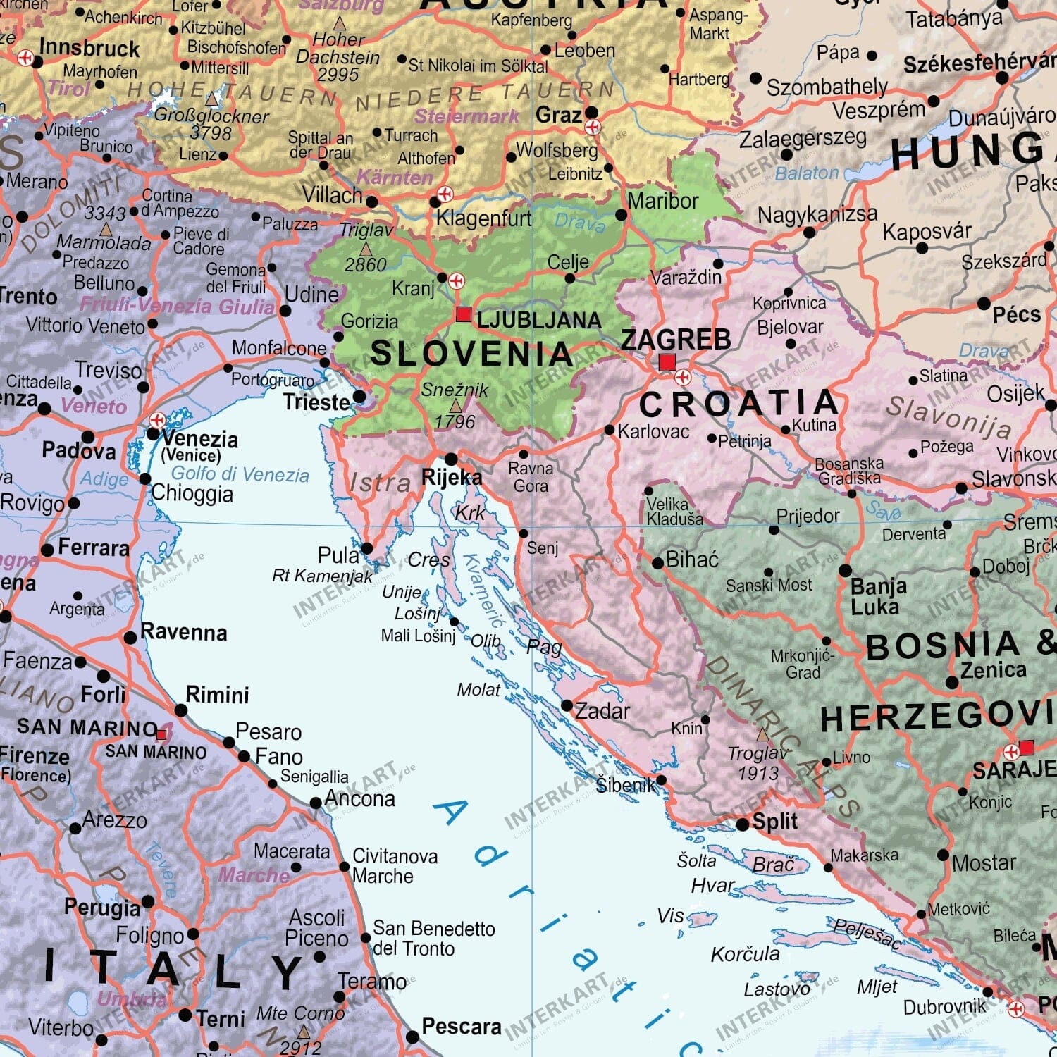 Politische Europakarte Xxl Englisch 275 X 190cm