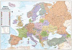 Politische Europakarte XXL englisch 275 x 190cm