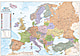 Politische Europakarte XXL englisch 275 x 190cm