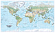 Weltkarte Poster physikalisch 1:30 Mio mit Zeitzonen - Global Mapping