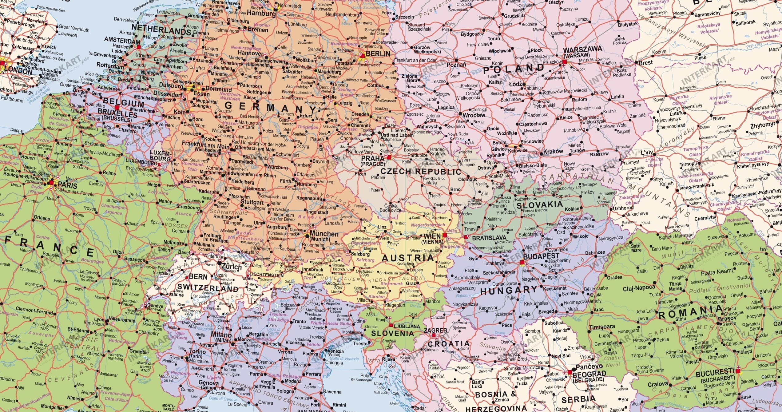 Europaische Union Eu Karte Nach Dem Brexit 2020 135 X 100cm