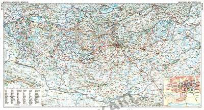 Mongolei Landkarte 124 x 83cm