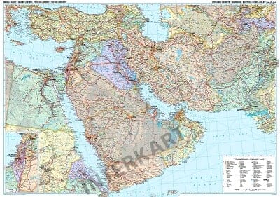 Mittlerer Osten Landkarte