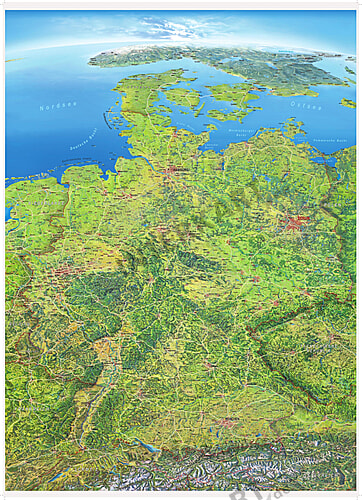 Panoramakarte Deutschland 99 X 136cm