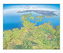 Panorama Landkarte Norddeutschland