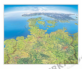 Panorama Landkarte Norddeutschland