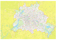 Berlin Postleitzahlen (PLZ) Übersichtsplan