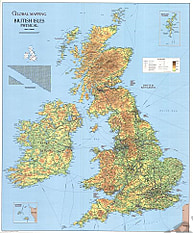 Großbritannien England Irland Karte als Poster