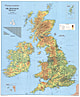 Fysisk kort over De Britiske Øer