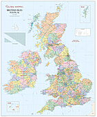 Britische Inseln Landkarte politisch 91 x 110cm