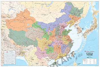 China Landkarte (GM) 140 x 94cm