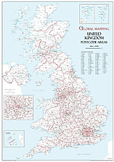 Postleitzahlenkarte von Grossbritannien