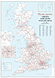 Postleitzahlenkarte von Grossbritannien