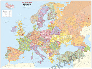 Postleitzahlenkarte Europa - Alle Postleitzahlen von Europa auf einem Blick