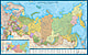 Russian Federation wall map 120 x 76cm