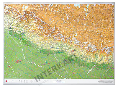 3d Relief Karte Nepal