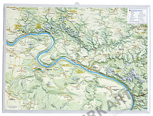 3D Reliefkarte Sächsische Schweiz - 3D Karte Poster