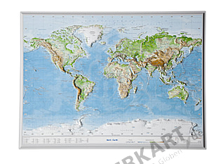 3D Relief Map World small