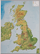 3D Relief Karte Großbritannien