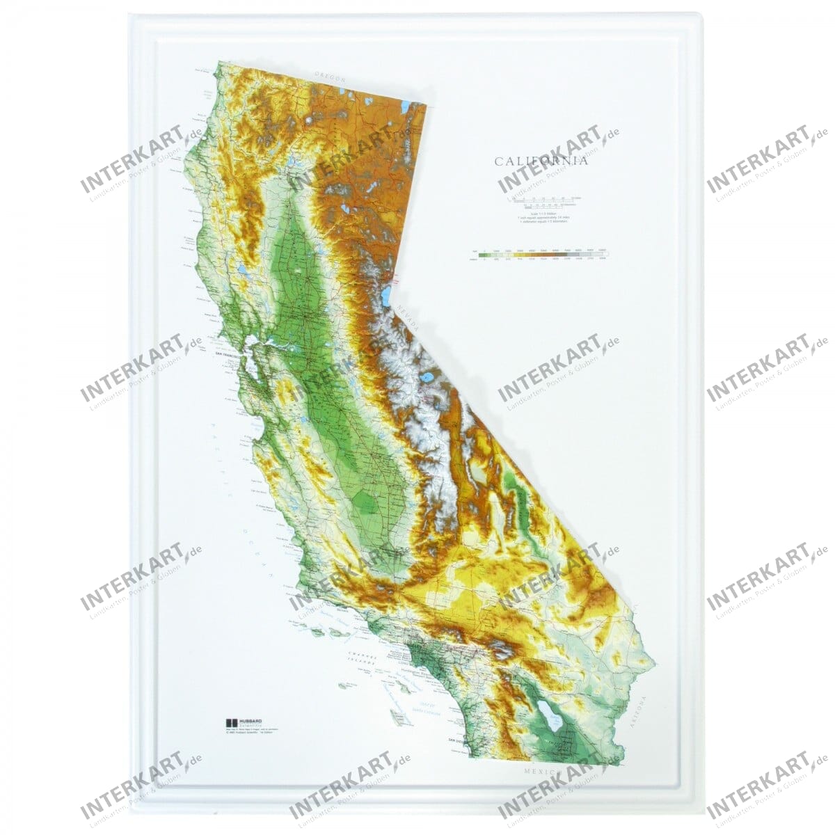 3D Reliefkarte Kalifornien
