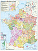 Administrativt kort over Frankrig