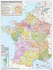 Frankreich Departement Karte