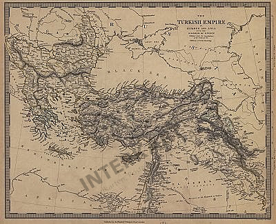 1830 The Turkish Empire In Europe And Asia With The Kingdom Of Old Historical Map