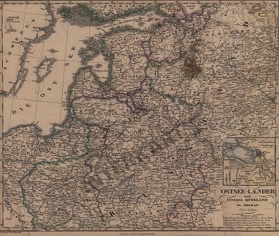 1855 - Ostsee- Länder und Inneres Russland bis Moskau