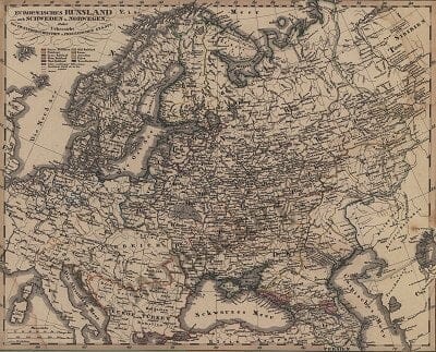 1855 - Europaeisches Russland auch Schweden und Norwegen