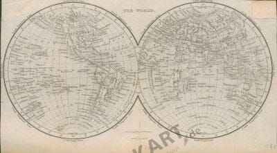 1869 - World Map (Replica) 26 x 15cm