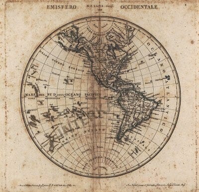 1810 - Emisfero Occidentale 30 x 25cm