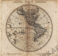 1810 - Emisfero Occidentale 30 x 25cm