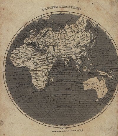 1817 - Eastern Hemisphere 20 x 27cm