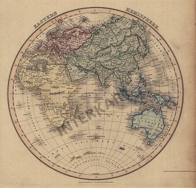 1838 - Eastern Hemisphere 24 x 30cm