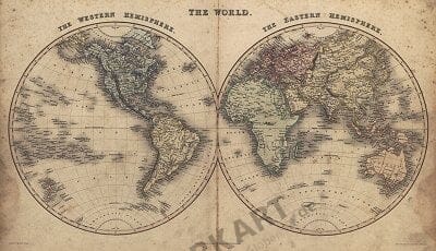 1839 - The World (Replica) 52 x 33cm