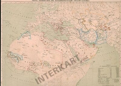 1859 - Europa, Nordafrika, Asien - Religionen und Völker 42 x 32cm