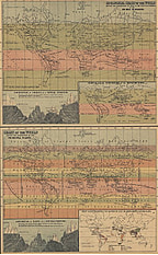 1865 - Zoologische Weltkarte 44 x 31cm